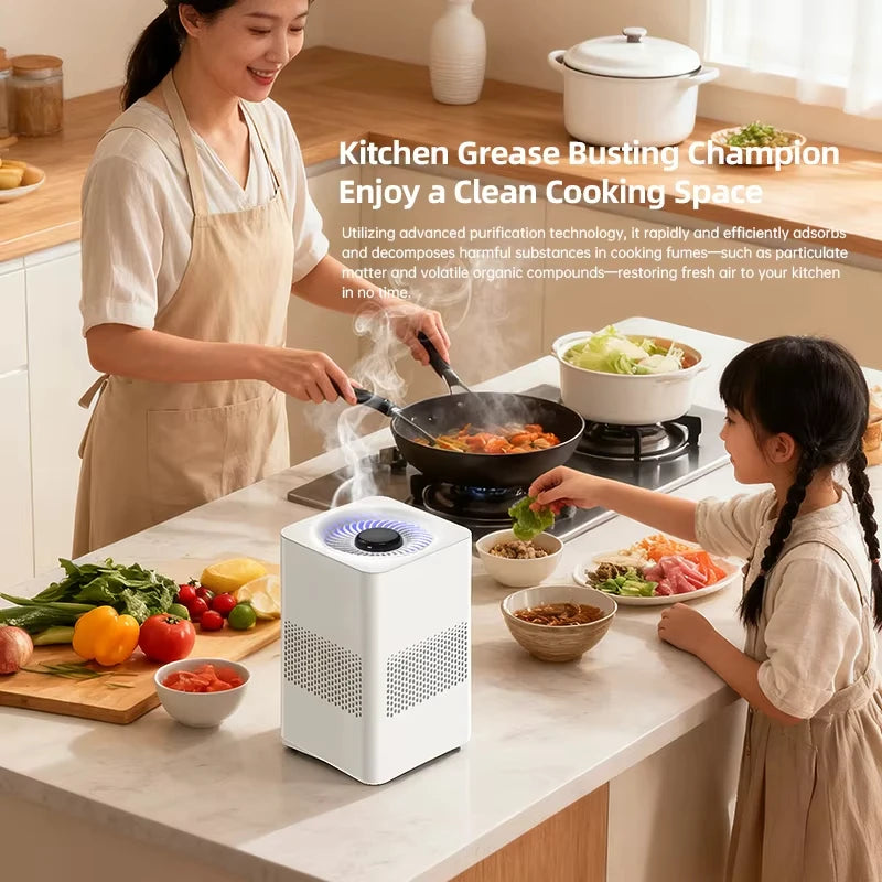 Smart Air Purifier Desktop Air Purification Eliminate Formaldehyde Smoke Dust Quickly Removes Odors with HEPA Filtration