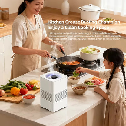 Smart Air Purifier Desktop Air Purification Eliminate Formaldehyde Smoke Dust Quickly Removes Odors with HEPA Filtration