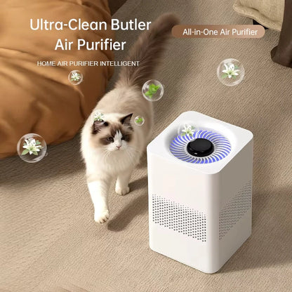 Smart Air Purifier Desktop Air Purification Eliminate Formaldehyde Smoke Dust Quickly Removes Odors with HEPA Filtration
